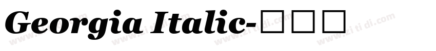 Georgia Italic字体转换